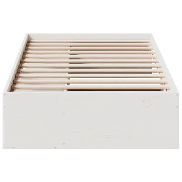 vidaXL Dagseng uten madrass hvit 90x190 cm heltre furu