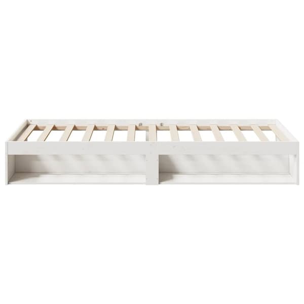 vidaXL Dagseng uten madrass hvit 90x190 cm heltre furu