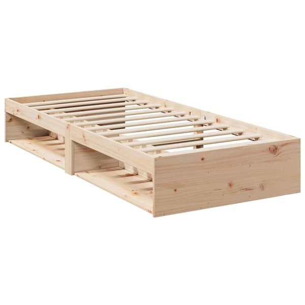 vidaXL Dagbädd med madrass 80x200 cm massiv furu