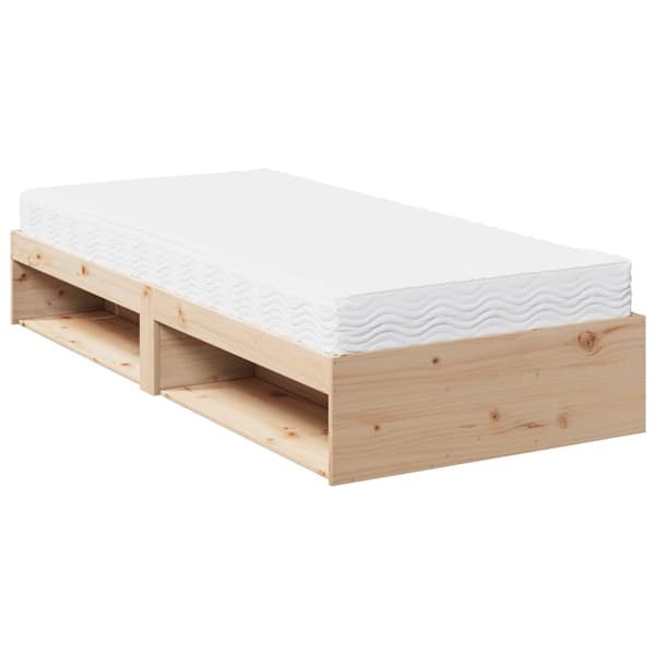vidaXL Dagbädd med madrass 80x200 cm massiv furu