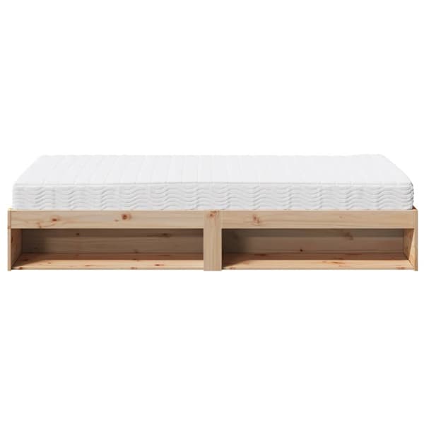 vidaXL Dagbädd med madrass 80x200 cm massiv furu