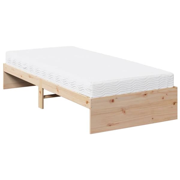 vidaXL Dagbädd med madrass 80x200 cm massiv furu