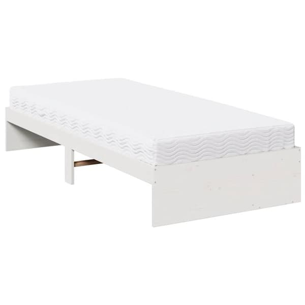 vidaXL daybed uden madras 100x200 cm massivt fyrretræ hvid