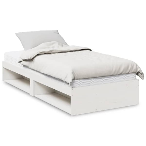 vidaXL daybed uden madras 100x200 cm massivt fyrretræ hvid
