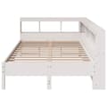 Miniatyrbilde 6 av 11: vidaXL Seng med bokhylle uten madrass hvit 120x190 cm heltre furu