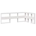 Miniatyrbilde 7 av 11: vidaXL Seng med bokhylle uten madrass hvit 120x190 cm heltre furu