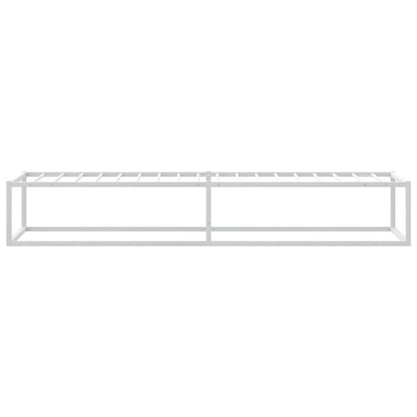 vidaXL Sängynrunko ilman patjaa valkoinen 100x200 cm metallia