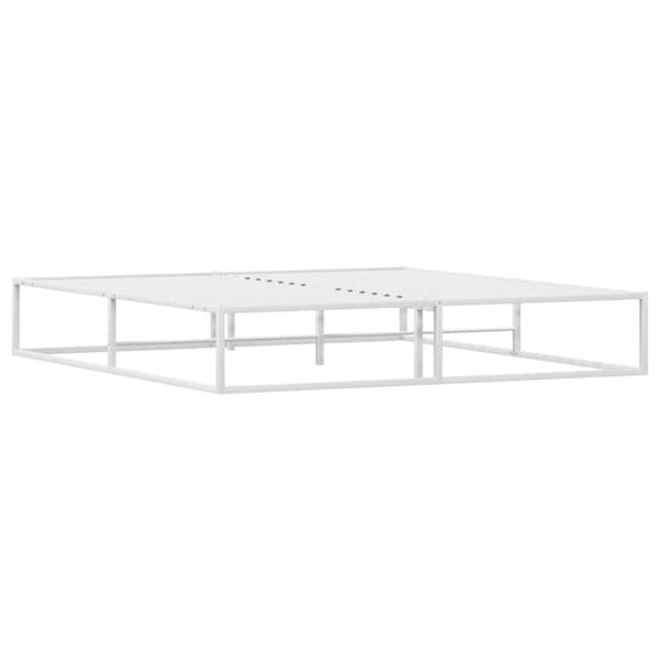 vidaXL Sängynrunko ilman patjaa Valkoinen 180x200 cm Metallia