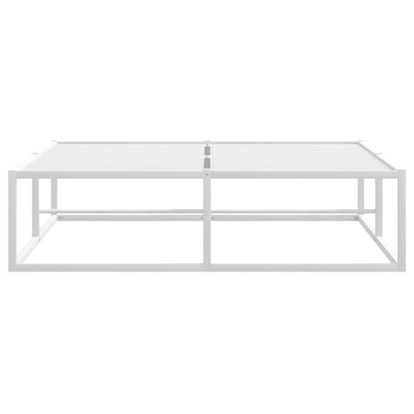 vidaXL Sängynrunko ilman patjaa Valkoinen 120x200 cm Metallia