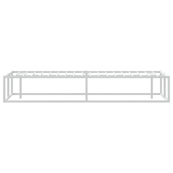 vidaXL Sängynrunko ilman patjaa Valkoinen 120x200 cm Metallia