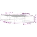 Pikkukuva 10 / 10: vidaXL Sängynrunko ilman patjaa Valkoinen 120x200 cm Metallia