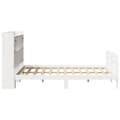 Miniatyrbilde 6 av 8: vidaXL Seng med bokhylle uten madrass hvit 140x190 cm heltre furu