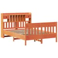 Miniatyrbilde 4 av 8: vidaXL Sengeramme uten madrass voksbrun 140x200 cm heltre furu