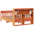 Miniatyrbilde 7 av 8: vidaXL Sengeramme uten madrass voksbrun 140x200 cm heltre furu