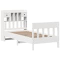 Miniatyrbilde 1 av 8: vidaXL Sengeramme uten madrass hvit 100x200 cm heltre furu
