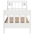 Miniatyrbilde 2 av 8: vidaXL Sengeramme uten madrass hvit 100x200 cm heltre furu