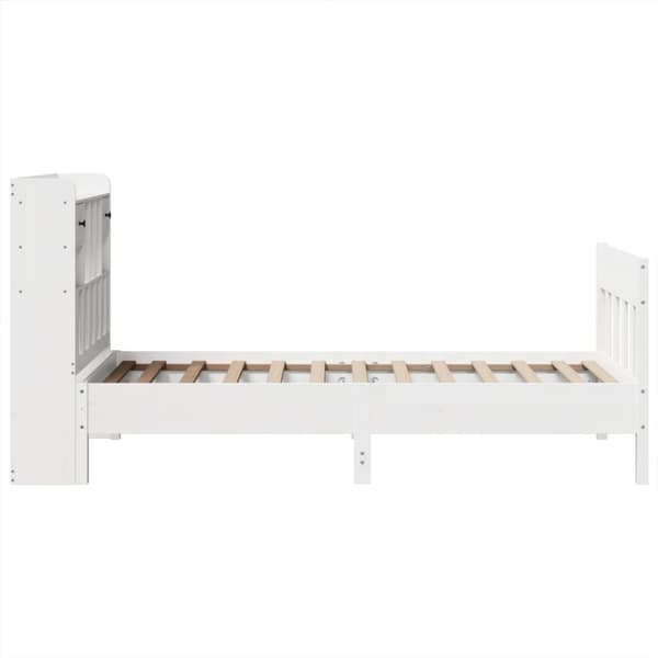 vidaXL Sengeramme uten madrass hvit 100x200 cm heltre furu
