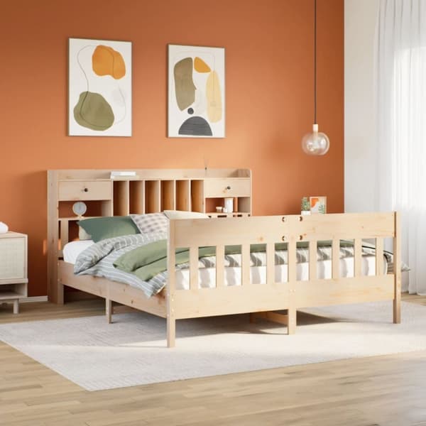 vidaXL Sänky ilman patjaa 200x200 cm täysi mänty