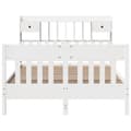 Miniatyrbilde 3 av 8: vidaXL Sengeramme uten madrass hvit 140x200 cm heltre furu