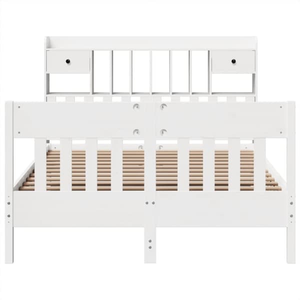 vidaXL Sengeramme uten madrass hvit 140x200 cm heltre furu