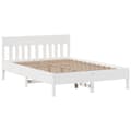 Miniatyrbilde 4 av 8: vidaXL Sengeramme uten madrass hvit 140x200 cm heltre furu