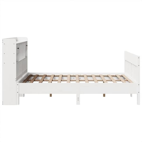 vidaXL Sengeramme uten madrass hvit 140x200 cm heltre furu