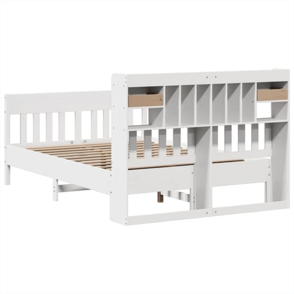 vidaXL Sengeramme uten madrass hvit 140x200 cm heltre furu