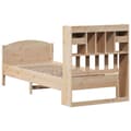 Miniatyrbilde 4 av 7: vidaXL Seng med bokhylle uten madrass 75x190 cm heltre furu
