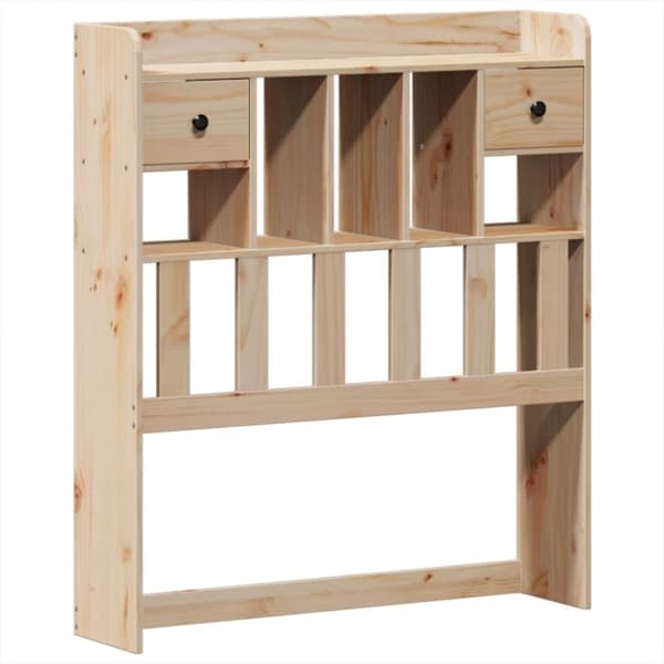 vidaXL Seng med bokhylle uten madrass 75x190 cm heltre furu