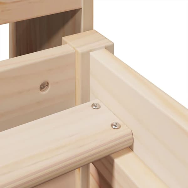 vidaXL Seng med bokhylle uten madrass 75x190 cm heltre furu