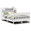 Miniatyrbilde 2 av 8: vidaXL Sengeramme uten madrass hvit 140x190 cm heltre furu