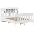 Miniatyrbilde 3 av 8: vidaXL Sengeramme uten madrass hvit 140x190 cm heltre furu