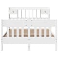 Miniatyrbilde 4 av 8: vidaXL Sengeramme uten madrass hvit 140x190 cm heltre furu