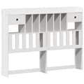 Miniatyrbilde 5 av 8: vidaXL Sengeramme uten madrass hvit 140x190 cm heltre furu