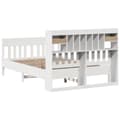 Miniatyrbilde 7 av 8: vidaXL Sengeramme uten madrass hvit 140x190 cm heltre furu