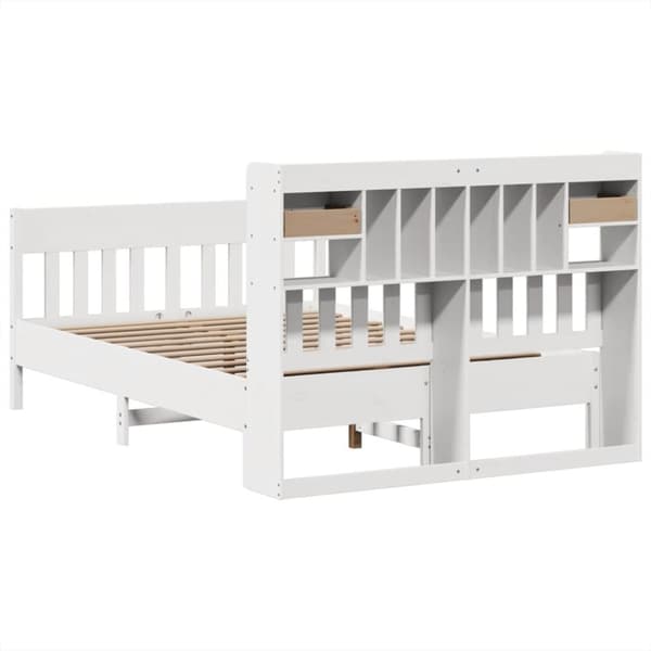 vidaXL Sengeramme uten madrass hvit 140x190 cm heltre furu