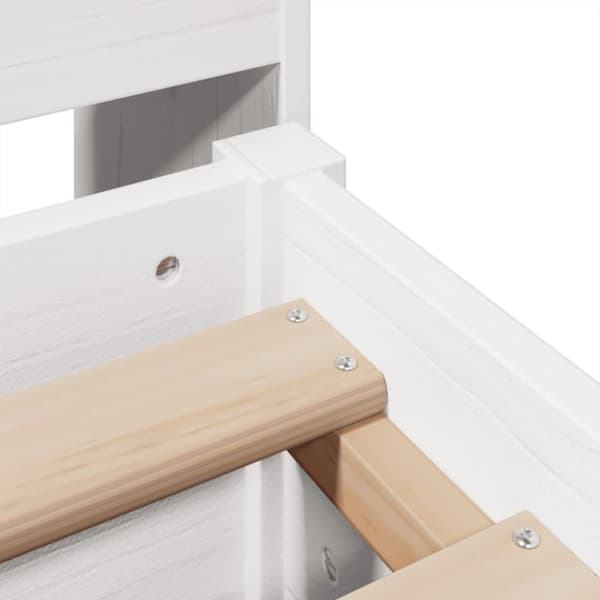 vidaXL Sengeramme uten madrass hvit 140x190 cm heltre furu
