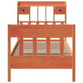 Miniatyrbilde 4 av 9: vidaXL Sengeramme uten madrass voksbrun 75x190 cm heltre furu