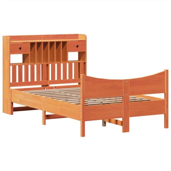 vidaXL Sengeramme uten madrass brun 135x190 cm heltre furu