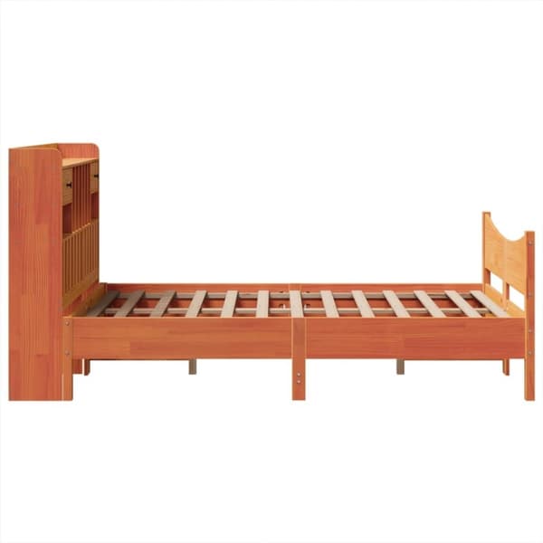 vidaXL Sengeramme uten madrass brun 135x190 cm heltre furu