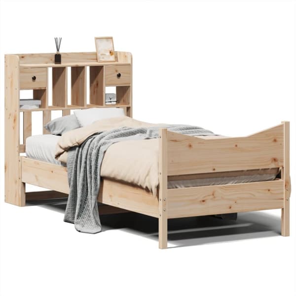 vidaXL Sengeramme uten madrass 75x190 cm heltre furu
