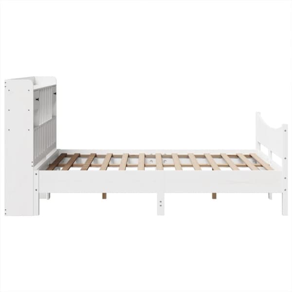 vidaXL Sengeramme uten madrass hvit 140x190 cm heltre furu