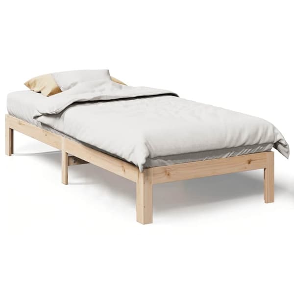 vidaXL sengeramme uden madras 80x200 cm massivt fyrretræ