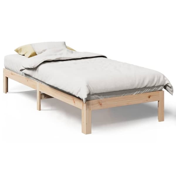 vidaXL Sengeramme uten madrass 90x200 cm heltre furu
