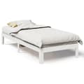 Miniatyrbilde 3 av 11: vidaXL Sengeramme uten madrass hvit 90x200 cm heltre furu