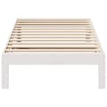 Miniatyrbilde 6 av 11: vidaXL Sengeramme uten madrass hvit 90x200 cm heltre furu