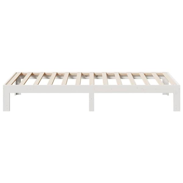 vidaXL Sengeramme uten madrass hvit 90x200 cm heltre furu
