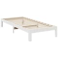 Miniatyrbilde 8 av 11: vidaXL Sengeramme uten madrass hvit 90x200 cm heltre furu