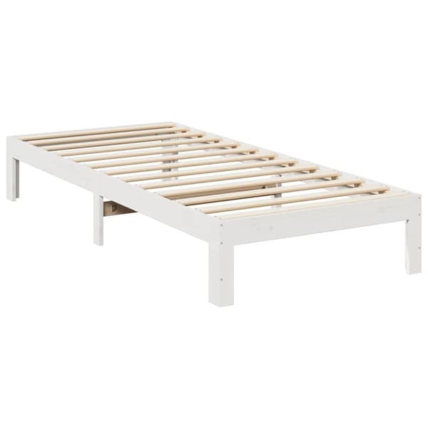 vidaXL Sengeramme uten madrass hvit 90x200 cm heltre furu