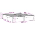 Miniatyrbilde 11 av 11: vidaXL Sengeramme uten madrass 160x200 cm heltre furu